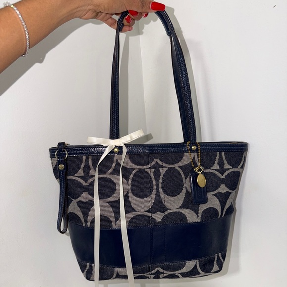 Coach Handbags - Coach y2k Denim shoulder bag & Wristlet set